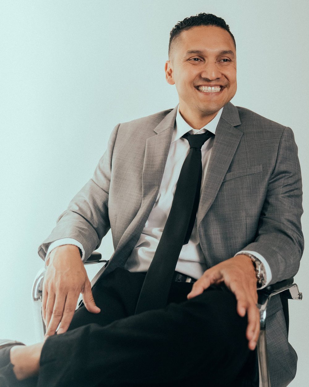 Bobby Moreno seated, smiling